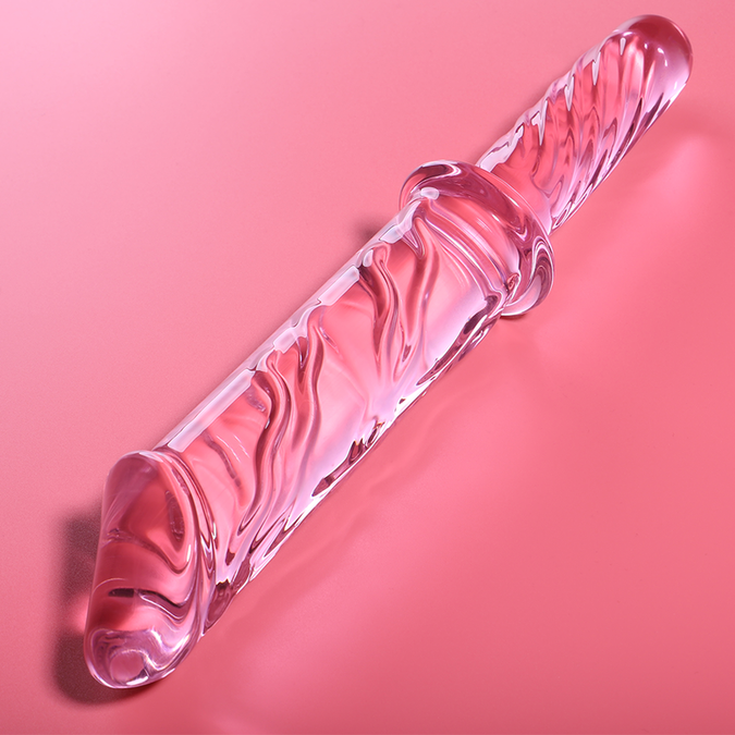 Nebula-serie van Ibiza – Model 24 Dildo van Borosilicaatglas Roze 28,5 cm – Ø 4 cm