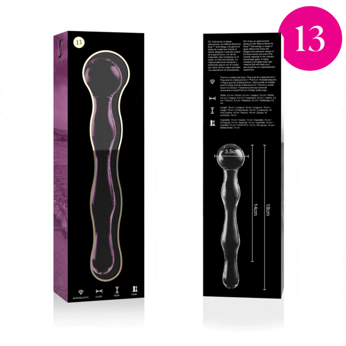 Nebula-serie van Ibiza – Model 13 Dildo van Borosilicaatglas Roze 18 cm – Ø 3,5 cm