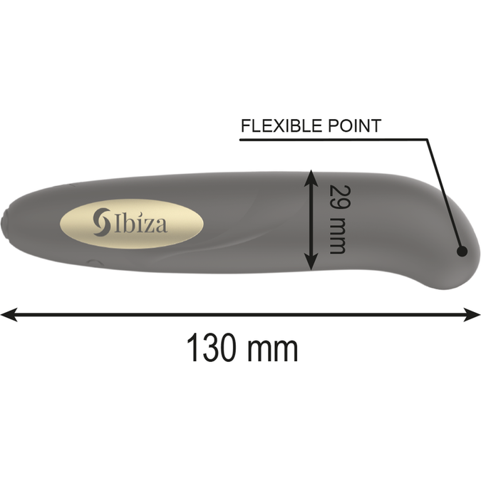 Ibiza – Clit Stimulator Usb Charger 10 Vibration Modes Golden 13 X 2,9 Cm