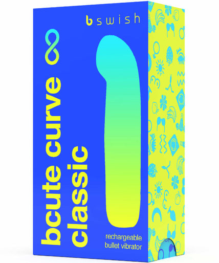 B Swish – Bcute Curve Infinite Classic Rechargeable Vibrator Blue Silicone