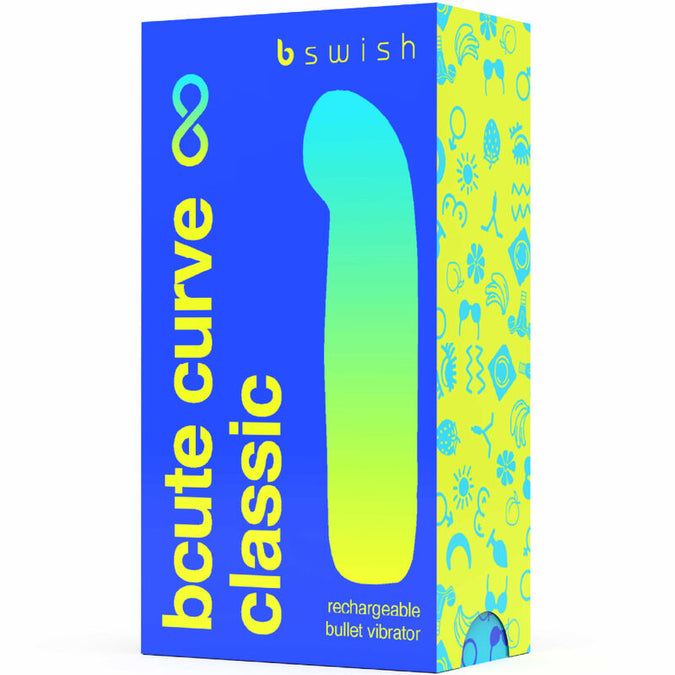 B Swish – Bcute Curve Infinite Classic Wiederaufladbarer Vibrator Blaues Silikon
