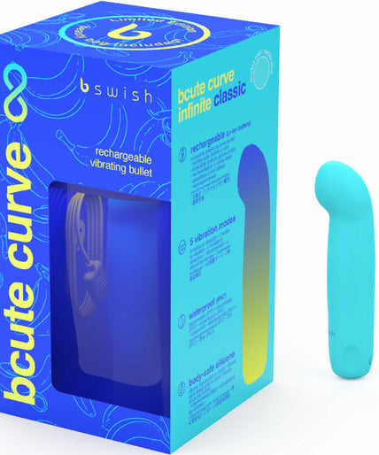 B Swish – Bcute Curve Infinite Classic Limited Edition Blue Silicone Rechargeable Vibrator