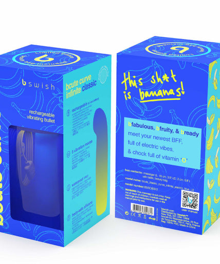 B Swish – Bcute Curve Infinite Classic Limited Edition Blue Silicone Rechargeable Vibrator