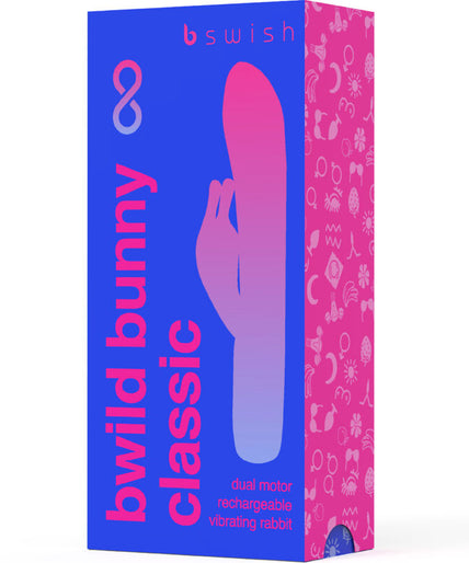 B Swish – Bwild Bunny Infinite Classic Wiederaufladbarer Vibrator Blaues Silikon