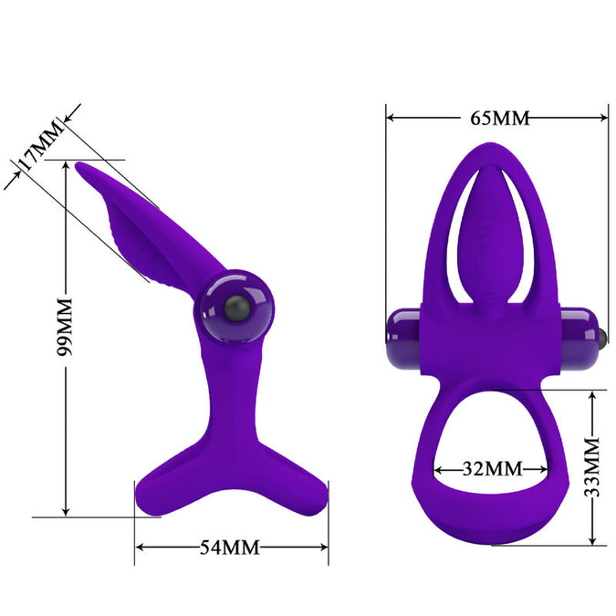 Pretty Love – Vibrator Ring 10 Vibrations Violet Silicone
