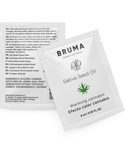 Bruma – Sativa Samenöl Gleitgel Wärmender Cannabis Geschmack 6 ml