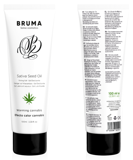 Bruma – Sativa Seed Oil Sliding Gel Warming Cannabis Flavor 100 Ml