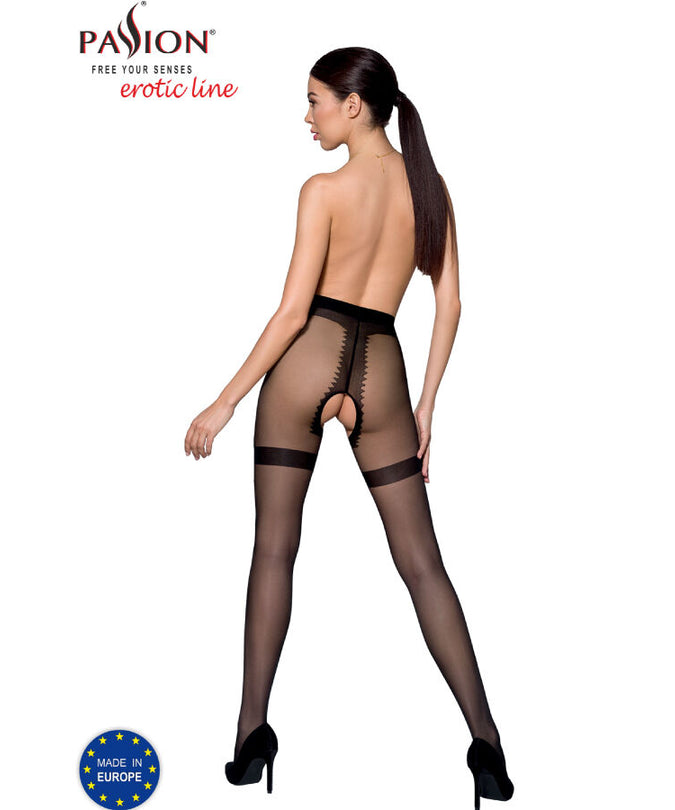 Passion – Tiopen 020 Schwarze Strumpfhose 1/2 20 Den