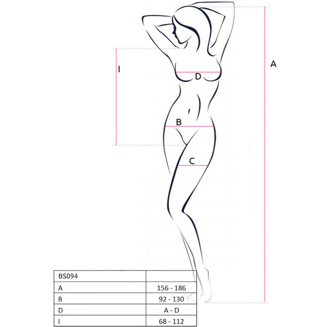 Passion – Bs094 Weißer Bodystocking Einheitsgröße