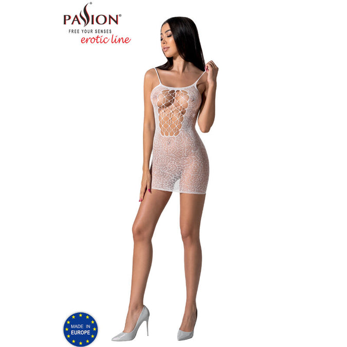 Passion – Bs096 Weißer Bodystocking Einheitsgröße