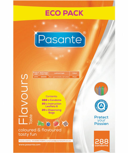 Pasante – Condooms Eco Pack Smaken Zak 288 Stuks