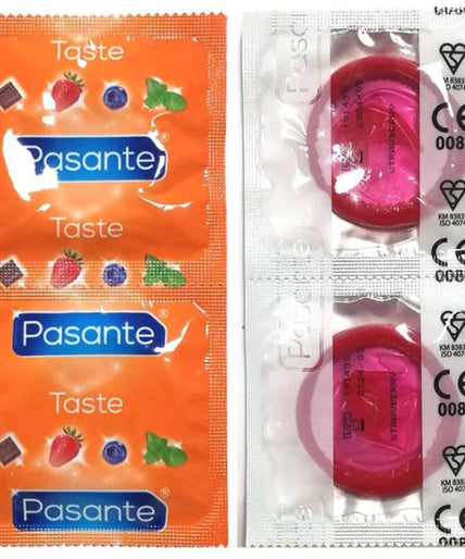 Pasante – Condooms Aardbei Smaak Zak 144 Stuks
