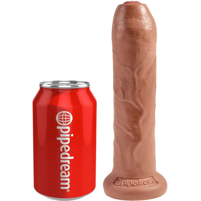 King Cock – Unbeschnittener realistischer Penis 17,8 cm Karamell