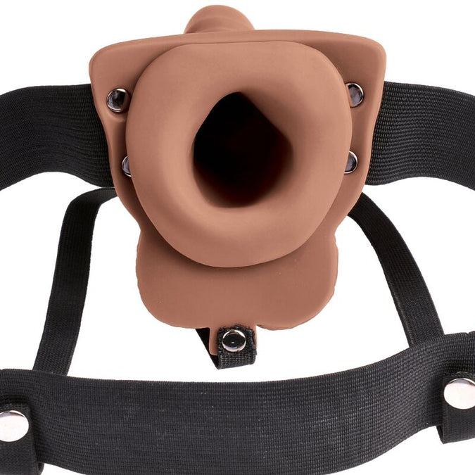 Fetish Fantasy Serie – Verstellbares Harness Realistischer Penis mit wiederaufladbaren Hoden und Vibrator 15 cm