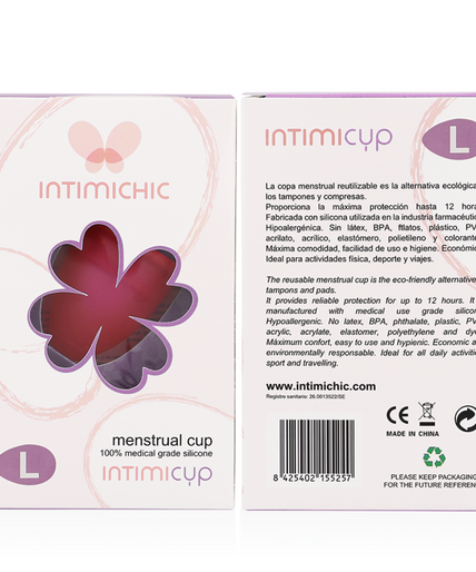Intimichic – Menstrual Cup Medical Grade Silicone - Size L