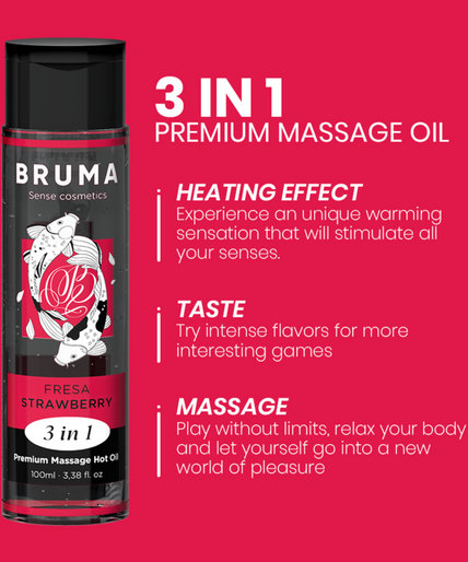 Bruma – Core Massage Hot Oil Strawberry 3 In 1 – 100 Ml