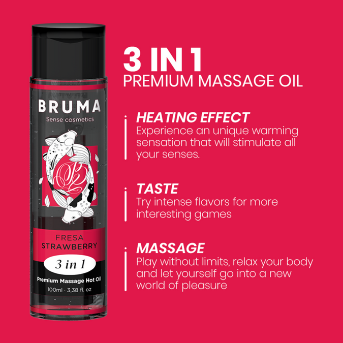 Bruma – Core Massage Hot Oil Strawberry 3 In 1 – 100 Ml