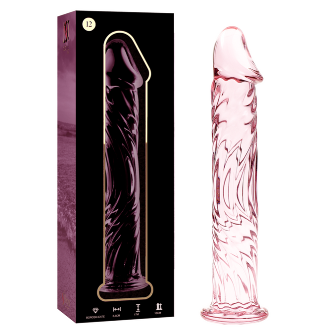 Nebula-serie van Ibiza – Model 12 Dildo van Borosilicaatglas Roze 17 cm – Ø 3,5 cm
