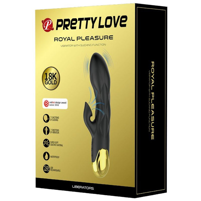 Pretty Love – Schwarzer Wiederaufladbarer Goldbeschichteter Luxusvibrator