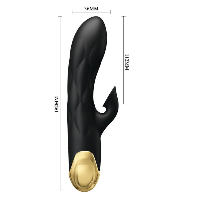 Pretty Love – Schwarzer Wiederaufladbarer Goldbeschichteter Luxusvibrator
