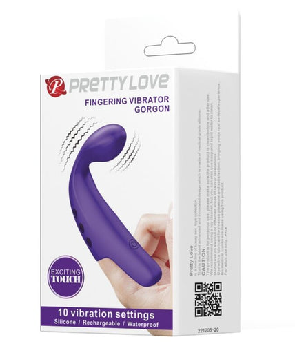 Pretty Love – Gorgon Lila Wiederaufladbarer Finger-Vibrator