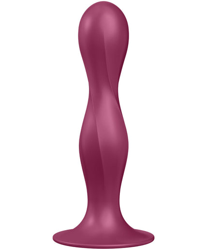 Satisfyer – Double Ball – R Silicone Dildo Garnet