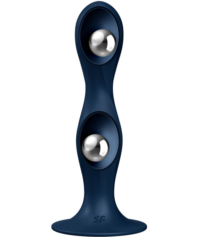 Satisfyer – Double Ball – R Silicone Dildo Blue