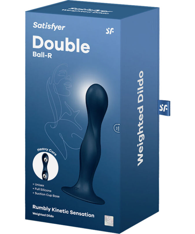 Satisfyer – Double Ball – R Silicone Dildo Blue