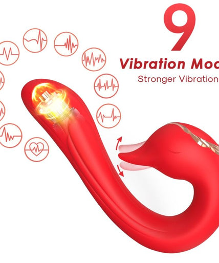 Armony – Delfin Vibrator Multiposition & Wärmeeffekt Rot
