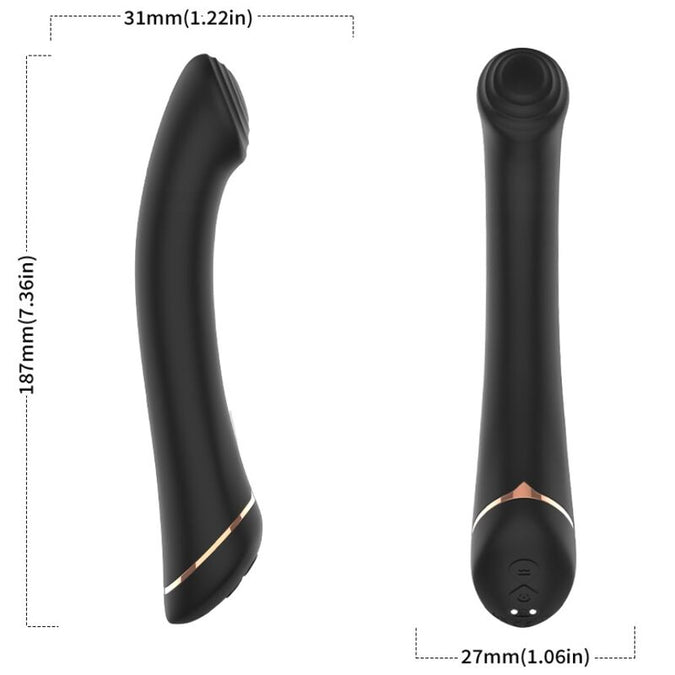 Pleasurements – Armony – Flat Head Verstelbare Vibrator Zwart