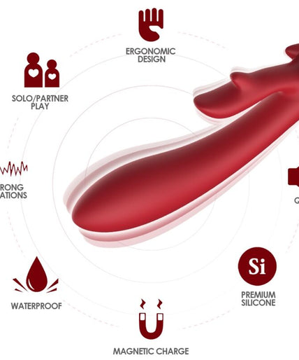Armony – Elk Vibrator Rabbit Gebogen Rot