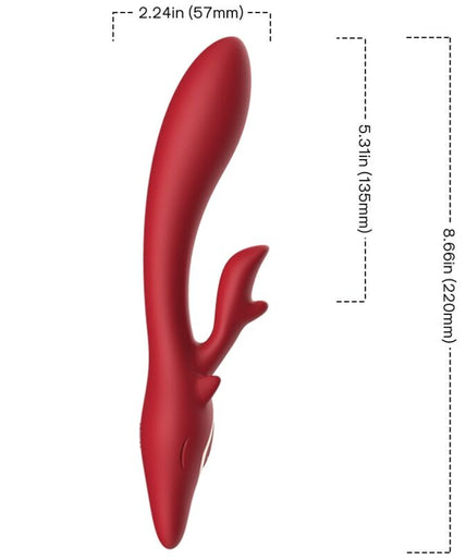 Armony – Elk Vibrator Rabbit Gebogen Rot