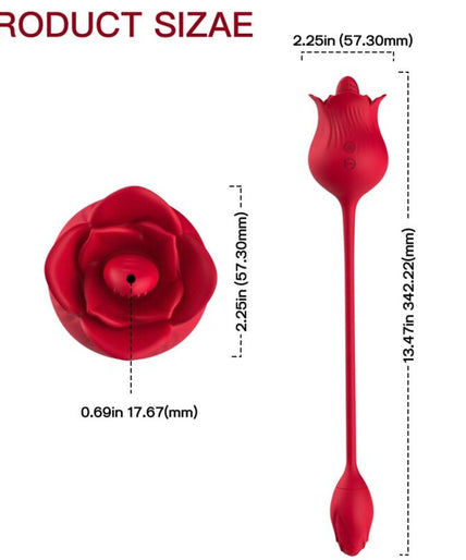 Armony – Pink Clitoris Stimulator Vibrator With Tail 10 Modes Red