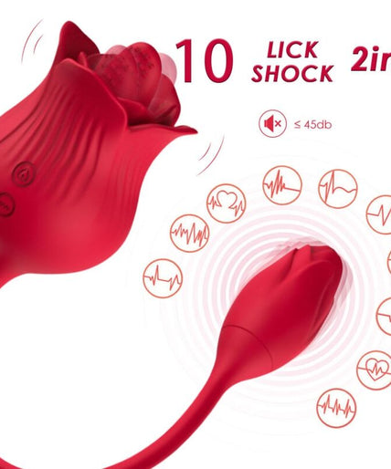Armony – Pink Clitoris Stimulator Vibrator With Tail 10 Modes Red