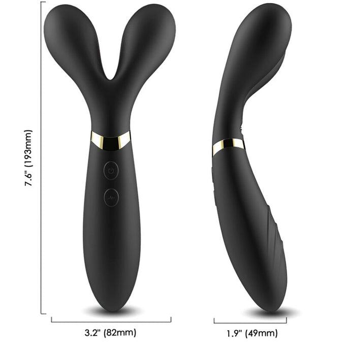 Armony – Y-Wand Massager & Vibrator Doppelkopf Schwarz