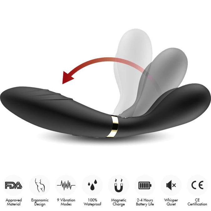 Armony – Y-Wand Massager & Vibrator Doppelkopf Schwarz