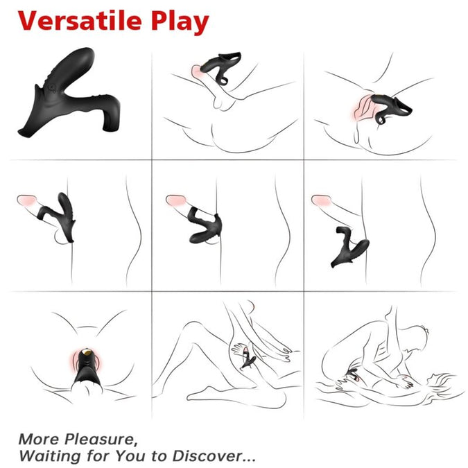 Armony – Ranger Double Vibrator Ring For Couples Black