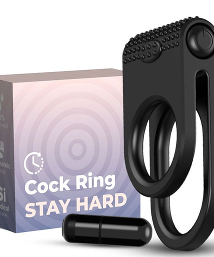 Armony – Twins Double Vibrator Ring For Couples Black