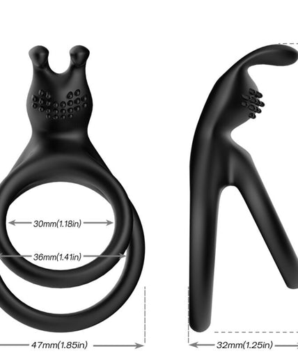 Armony – Tensy Double Rabbit Ring Black