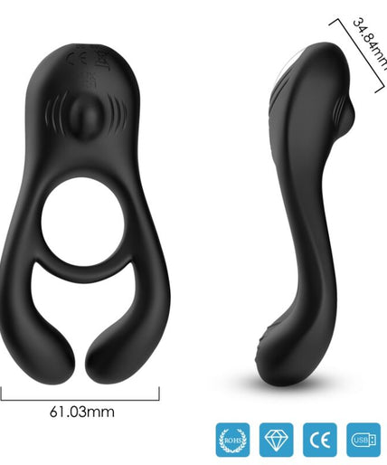 Armony – Veyron Double Vibrator Ring Toy For Couples Black