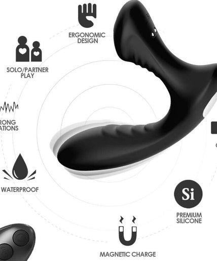 Pleasurements – Armony – Storm Prostata Vibrator & Analplug Mit Fernbedienung – Schwarz