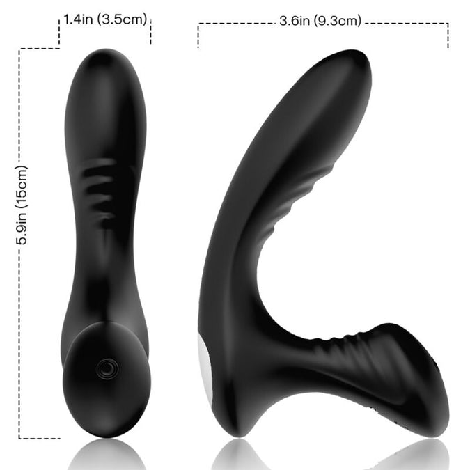 Pleasurements – Armony – Storm Prostaat Vibrator & Anaal Plug met Afstandsbediening – Zwart