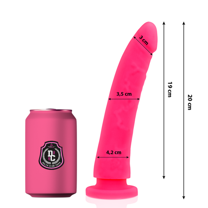 Pleasurements – Delta Club – G-Punkt Dildo aus medizinischem Silikon 20 cm Ø 4 cm | Pink