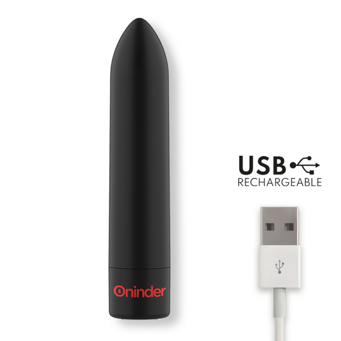 Oninder – Berlin Bullet Vibrator Schwarz 9 Modi 8,5 x 2 cm – Kostenlose App