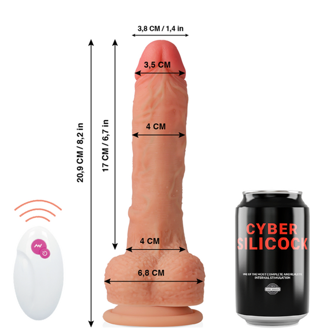 Cyber Silicock – Fernbedienbarer realistischer Master Huck 20,9 cm -Ø- 4 cm