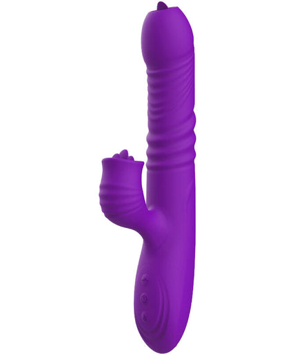 Armony – Vollständiger G-Punkt Rabbit Vibrator mit stimulierender Zunge Violett Wärmeeffekt