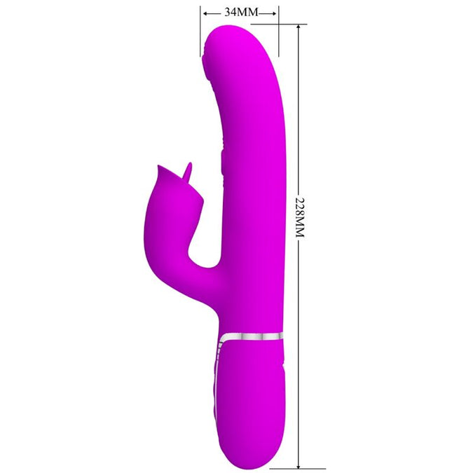 Pretty Love – Rabbit Vibrator Mit Lecken Fuchsia