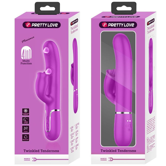 Pretty Love – Rabbit Vibrator Mit Lecken Fuchsia