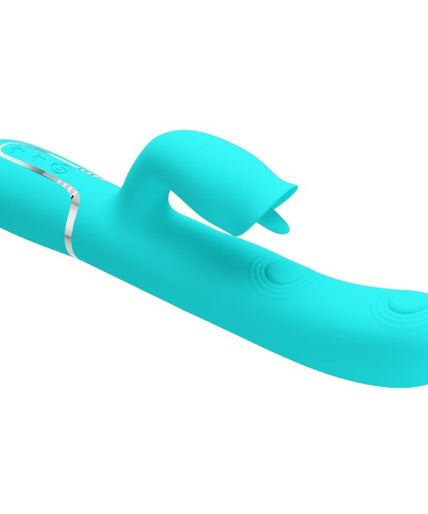 Pretty Love – Rabbit-Vibrator mit Lecken Aqua Grün