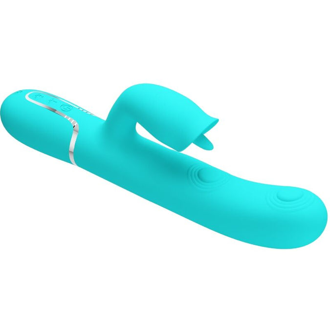Pretty Love – Rabbit-Vibrator mit Lecken Aqua Grün